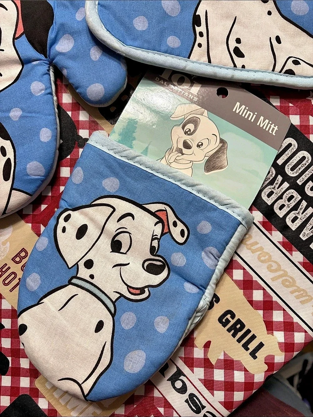 Disney 101 Dalmatians kitchen put holder set Blue & White NWT